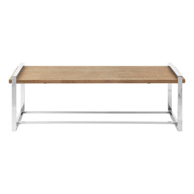 NaturaL Rectangular Coffee Table with Recycled Elm Wood Top, Menteng