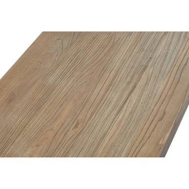 Natural Elm Wood Console Table with Metal Frame, Menteng