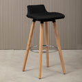 Black Leather Effect Seat Bar Stool | Stockholm
