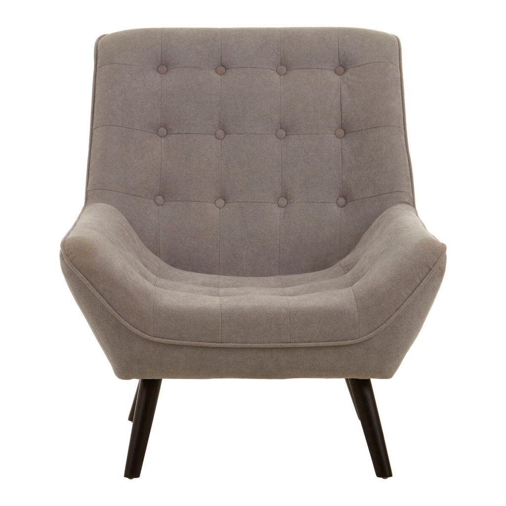 Stockholm Grey Linen Effect Accent Chair with Stitched Detail