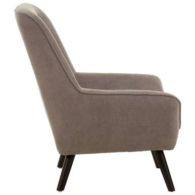 Stockholm Grey Linen Effect Accent Chair with Stitched Detail