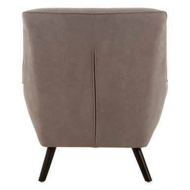 Stockholm Grey Linen Effect Accent Chair with Stitched Detail