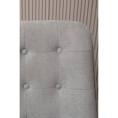 Stockholm Grey Linen Effect Accent Chair with Stitched Detail