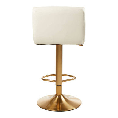 Baina White Seat Bar Stool