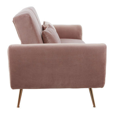 Pink Velvet Sofa Bed, Hatton