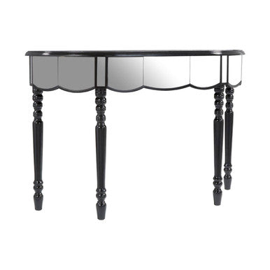 Black Mirrored Console Table, Tiffany