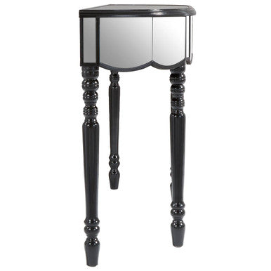 Black Mirrored Console Table, Tiffany