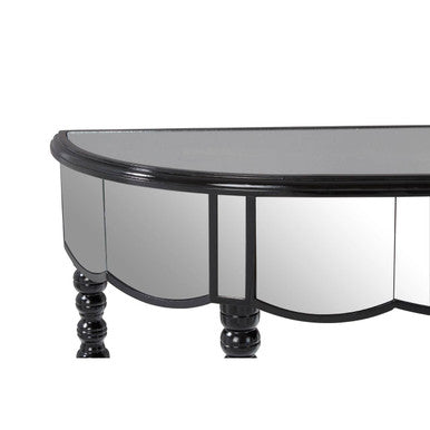 Black Mirrored Console Table, Tiffany