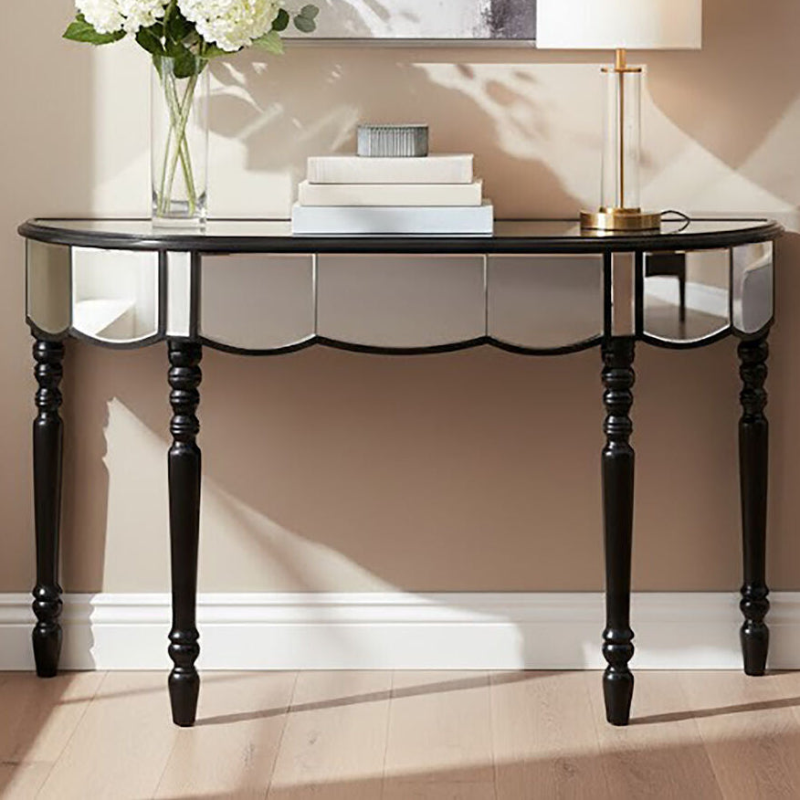 Black Mirrored Console Table, Tiffany
