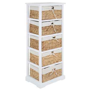 Ashby 5 Seagrass Drawer Chest | Ashby
