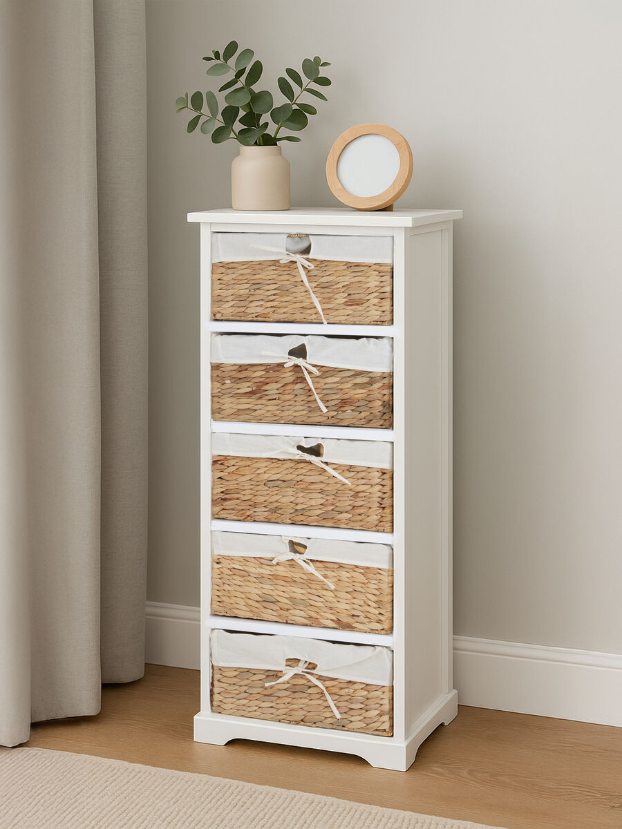 Ashby 5 Seagrass Drawer Chest | Ashby
