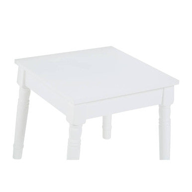White Children Dressing Table and Stool with Heart-Shaped Mirror | Kids