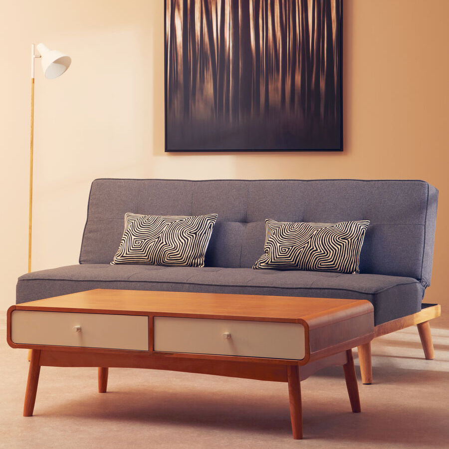 3 Seater Grey Sofa Bed, Stockholm