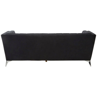 3 Seater Black Velvet Sofa, Hansa