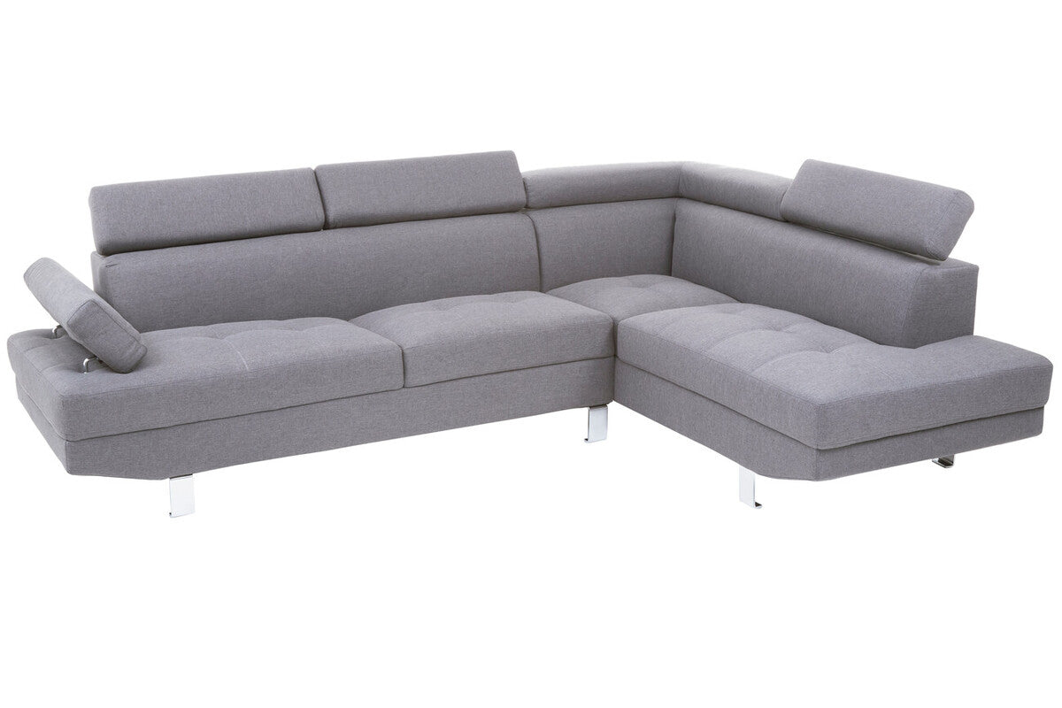 Grey Linen Corner Sofas, Hanover