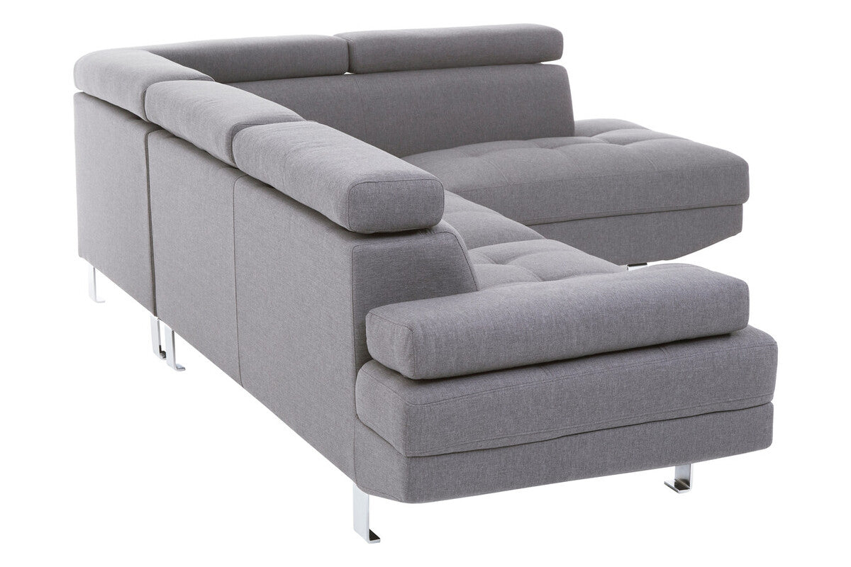 Grey Linen Corner Sofas, Hanover