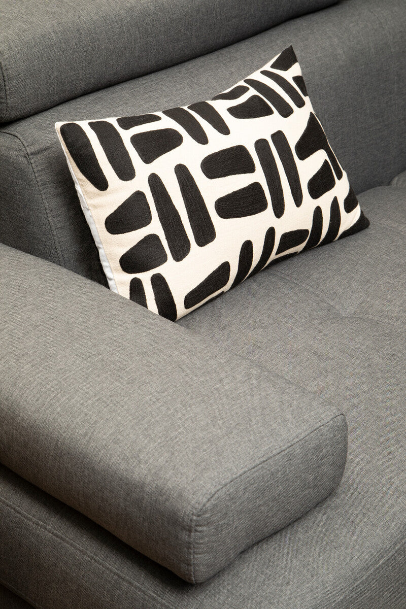 Grey Linen Corner Sofas, Hanover