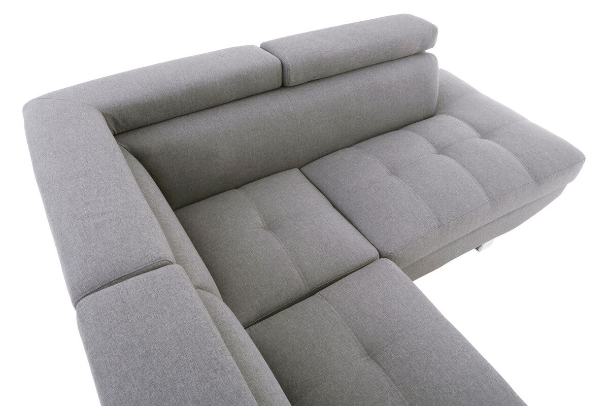 Grey Linen Corner Sofas, Hanover