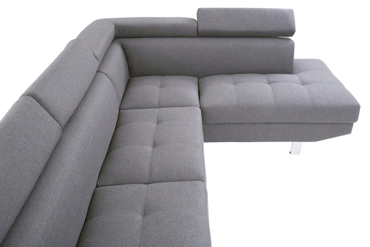 Grey Linen Corner Sofas, Hanover