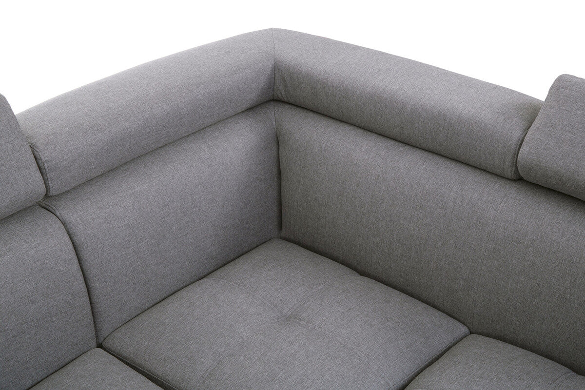 Grey Linen Corner Sofas, Hanover