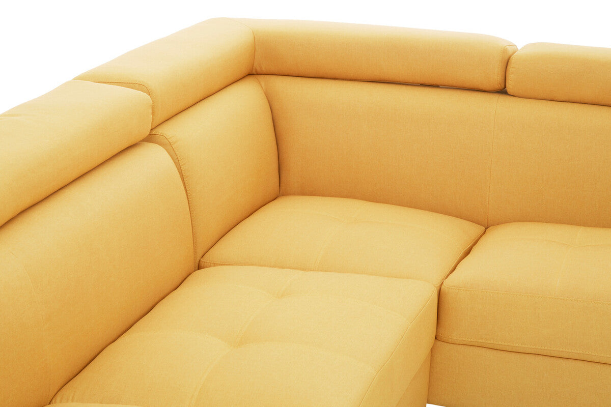 Ochre Linen Corner Sofas, Hanover