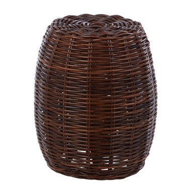 Maka Natural Rattan Stool with Barrel Design