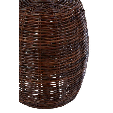 Maka Natural Rattan Stool with Barrel Design