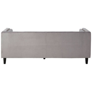3 Seater Grey Velvet Sofa, Felisa