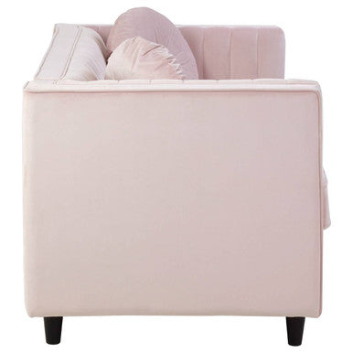 2 Seater Pink Velvet Sofa, Farah
