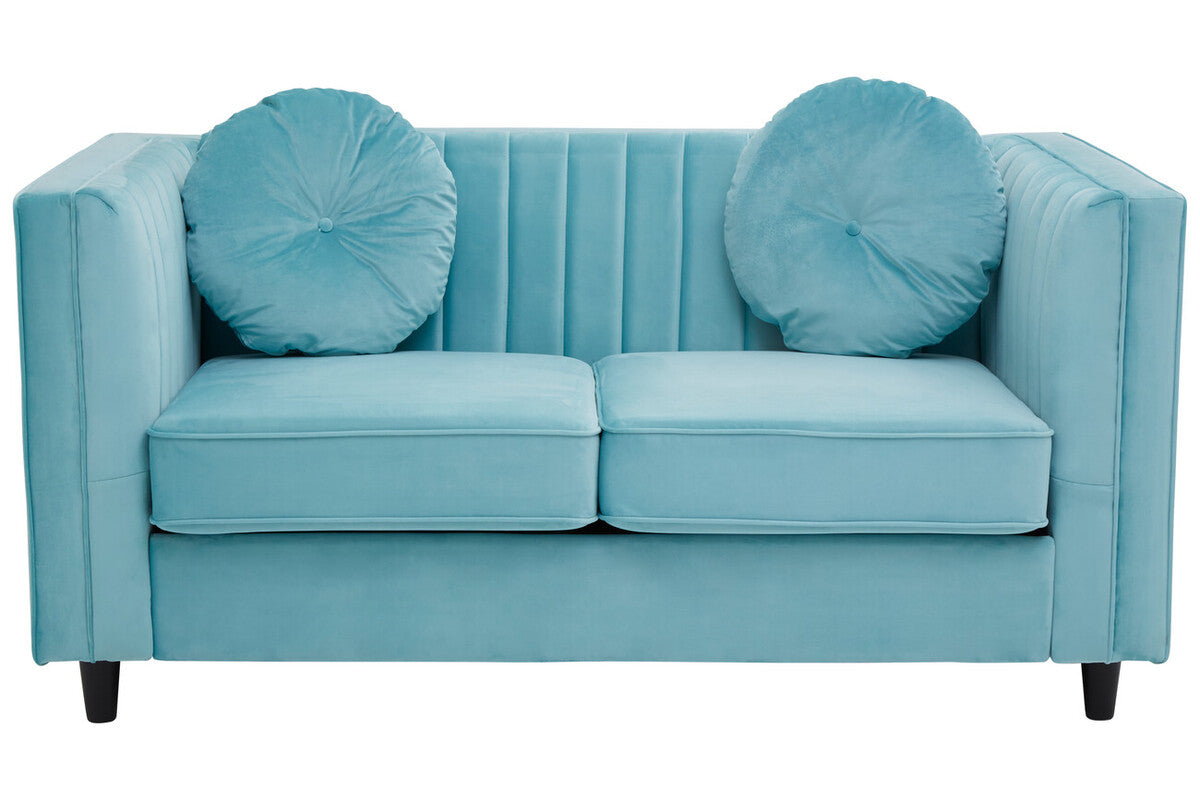 2 Seater Green Velvet Sofa, Farah