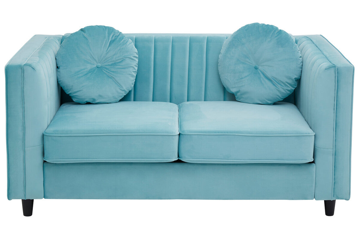 2 Seater Green Velvet Sofa, Farah