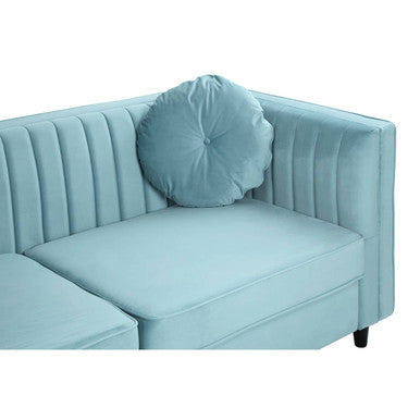 3 Seater Pastel Green Velvet Sofa, Farah