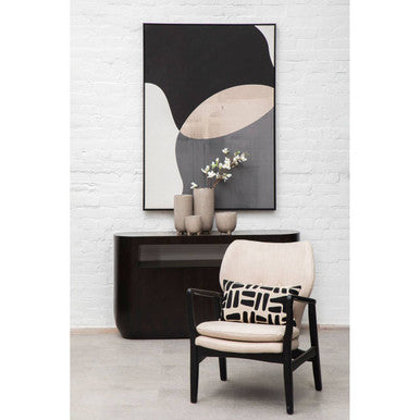 Stockholm Beige Linen Chair with Button Tufting