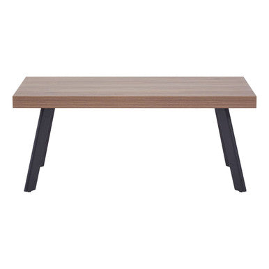 Natural Wood Rectangular Coffee Table with U-Shaped Base, Oakwill