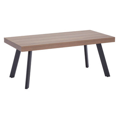 Natural Wood Rectangular Coffee Table with U-Shaped Base, Oakwill
