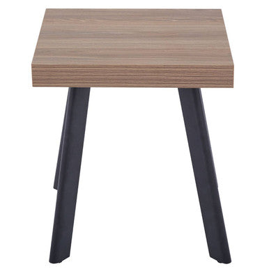 Natural Wood Side Table with U-Shaped Base, Oakwill