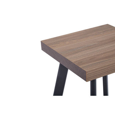 Natural Wood Side Table with U-Shaped Base, Oakwill