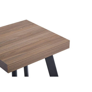Natural Wood Side Table with U-Shaped Base, Oakwill