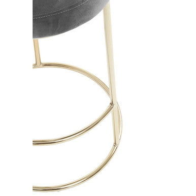 Manhattan Grey Velvet Bar Stool