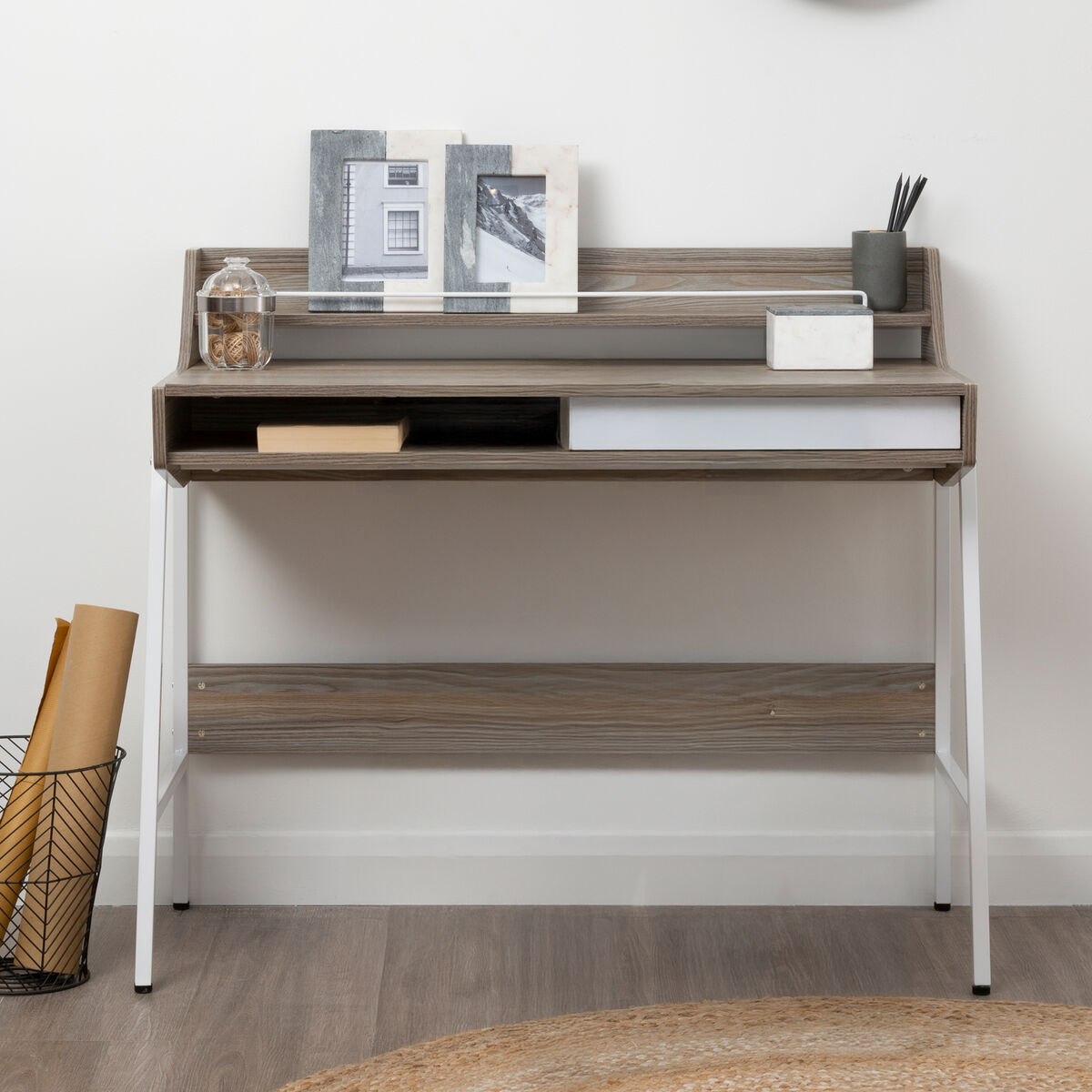 Bradbury Light Oak Veneer Desk