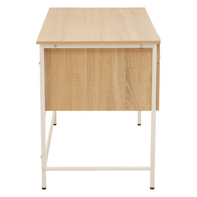 Bradbury Natural Oak Veneer Desk With Drawers