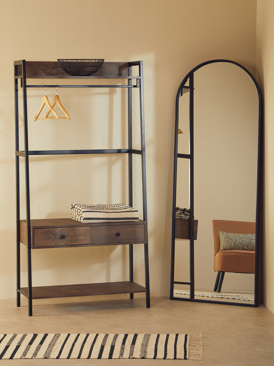 Bradbury Dark Oak Effect Open Wardrobe