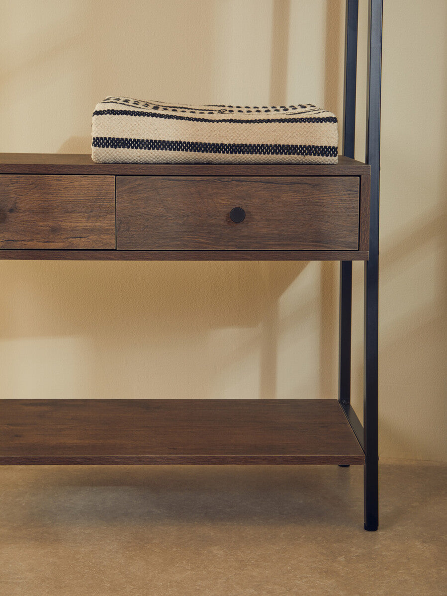 Bradbury Dark Oak Effect Open Wardrobe