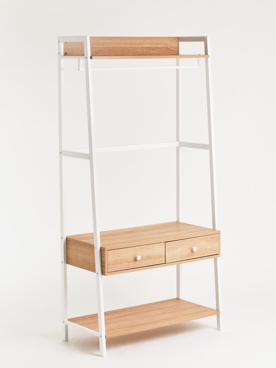Bradbury Natural Oak Effect Open Wardrobe