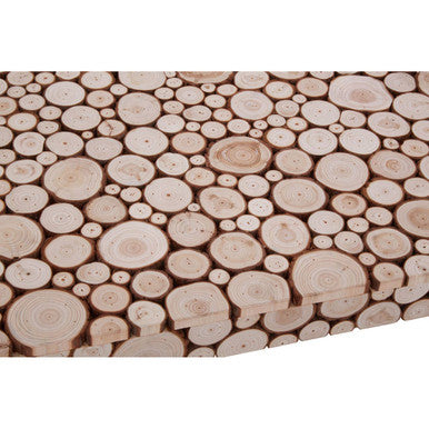 Black and Natural Coffee Table with Wood Top, Lacuna