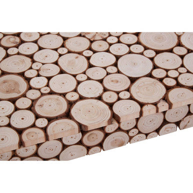 Black and Natural Coffee Table with Wood Top, Lacuna