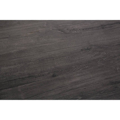 Anube Dark Grey Veneer Wood Dining Table with Black Legs