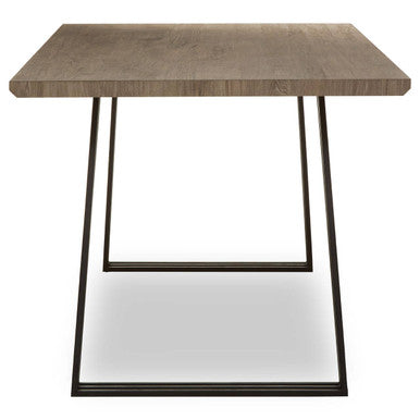 Adele Brown Wood Dining Table with Black Legs