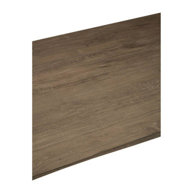 Brown Veneer Rectangular Dining Table with Metal Frame, Adele