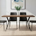 Brown Rectangular Dining Table with Cross Base | Arron